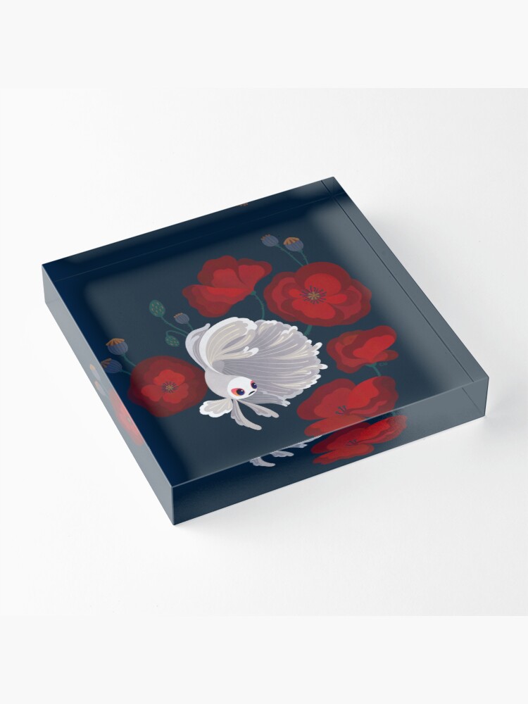 Alternate view of Bettas and Poppies Acrylic Block