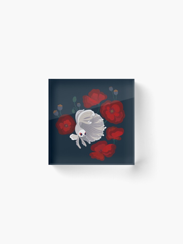 Alternate view of Bettas and Poppies Acrylic Block
