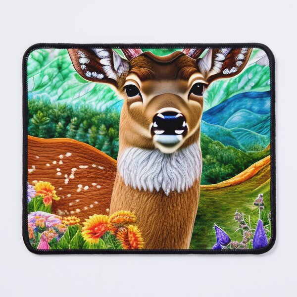 Item preview, Majestic Deer Big Antlers, Beautiful Mountain Floral Valley designed and sold by Sweet  Zoe Shop.