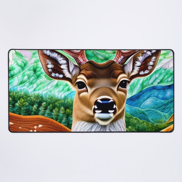 Item preview, Majestic Deer Big Antlers, Beautiful Mountain Floral Valley designed and sold by Sweet  Zoe Shop.