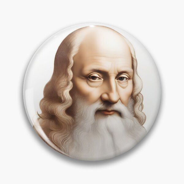 Item preview, Modernized Self-portrait of Leonardo da Vinci designed and sold by Pixel Perfect Beauties.