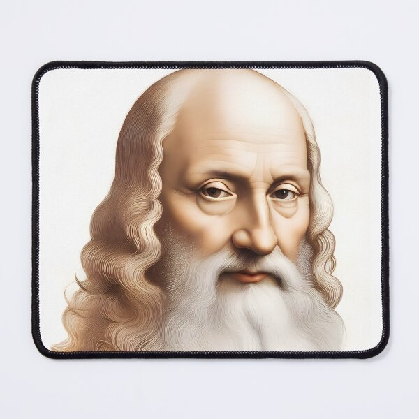 Item preview, Modernized Self-portrait of Leonardo da Vinci designed and sold by Pixel Perfect Beauties.