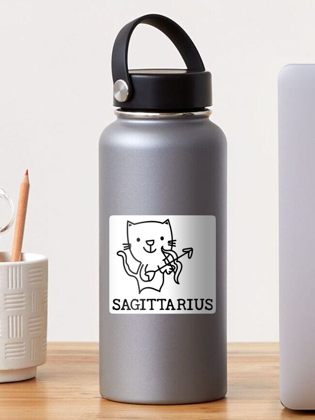 Thumbnail 1 of 3, Sticker, Cat Sagittarius designed and sold by JCartoons.