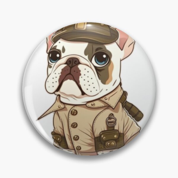 Item preview, Frenchie the Soldier French Bulldog designed and sold by PetsEnough.