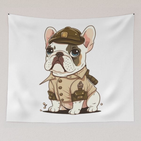 Item preview, Frenchie the Soldier French Bulldog designed and sold by PetsEnough.