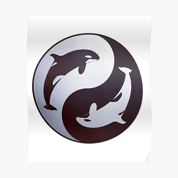 “Orca Killer Whale Yin And Yang Tshirt " Poster for Sale by