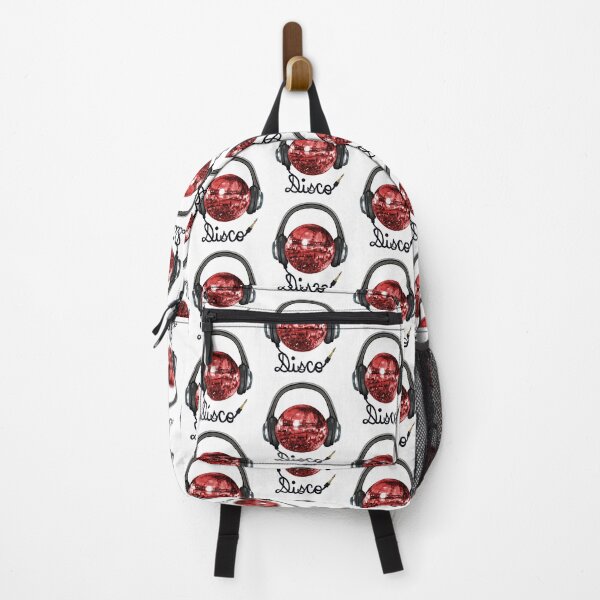 Item preview, Retro Red Disco Ball with Music Headphones designed and sold by Deborah Camp.