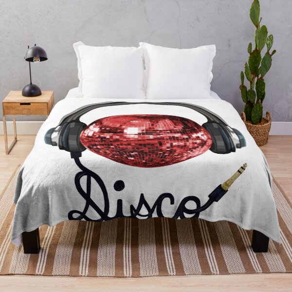Item preview, Retro Red Disco Ball with Music Headphones designed and sold by Deborah Camp.