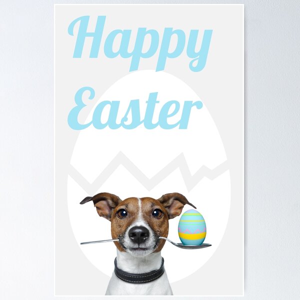 Collection of Easter animals dog accessories and interior decoration Poster