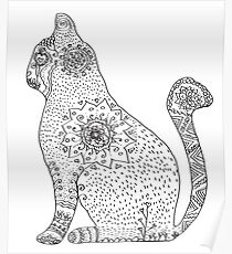 Póster Mandala Cat
