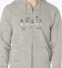Sudadera con capucha y cremallera Las plantas son amigos