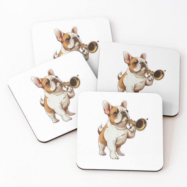 Item preview, Frenchie the Trumpet Player French Bulldog designed and sold by PetsEnough.
