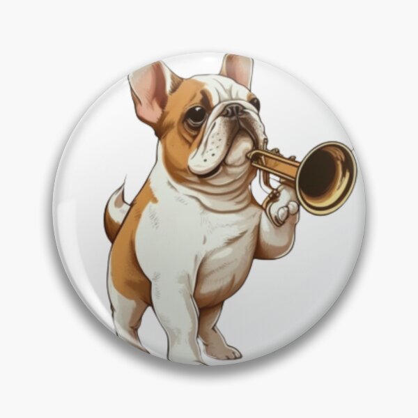Item preview, Frenchie the Trumpet Player French Bulldog designed and sold by PetsEnough.