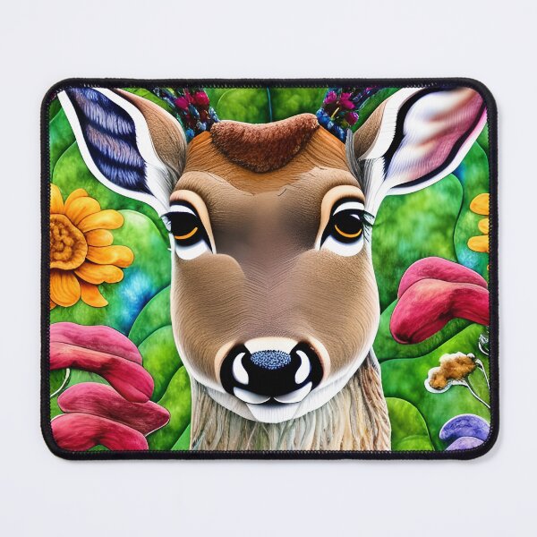 Item preview, Floral Deer Simulated Quilt designed and sold by Sweet  Zoe Shop.