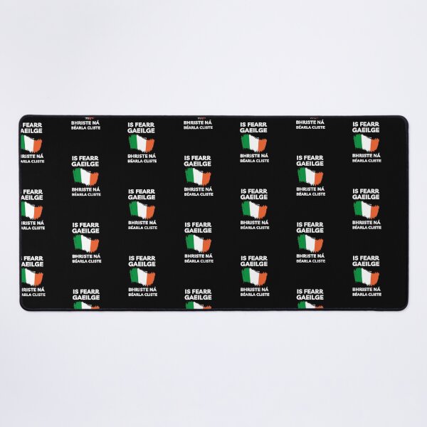 Item preview, Is Fearr Gaeilge Bhriste ná Béarla Cliste Ireland Flag designed and sold by Irishprints.