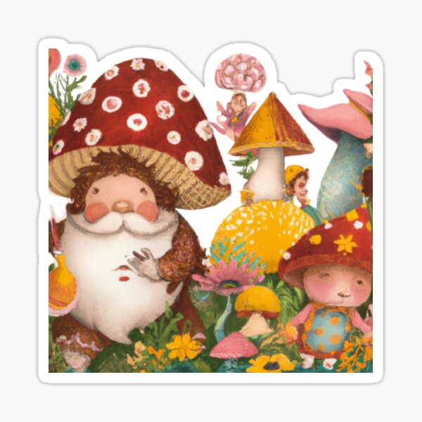 Item preview, Gnome adventure sticker. designed and sold by bloosoms.