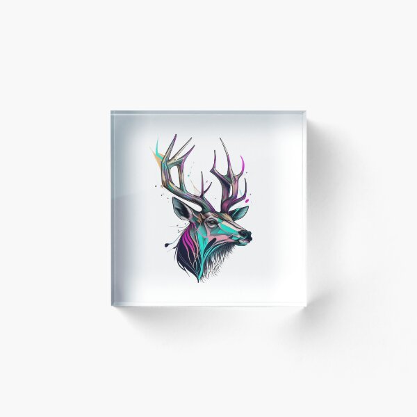 Item preview, unique deer synth wave  designed and sold by Toon Hub.