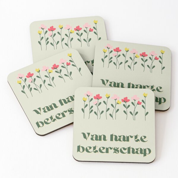 Item preview, Van harte beterschap, get well soon in Dutch, Dutch language greeting  designed and sold by Pommallina.