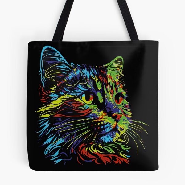 Item preview, Cute face cat with colorful design for cats lovers designed and sold by HBWOLFARTS.