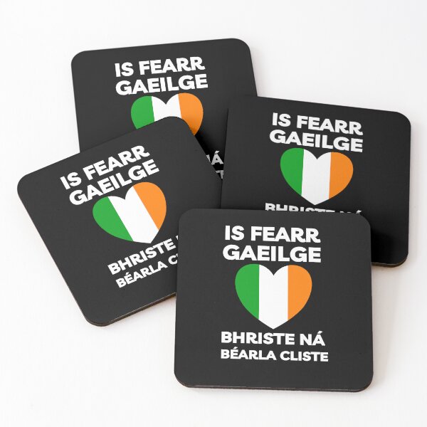 Item preview, Is Fearr Gaeilge Bhriste ná Béarla Cliste Irish Heart designed and sold by Irishprints.