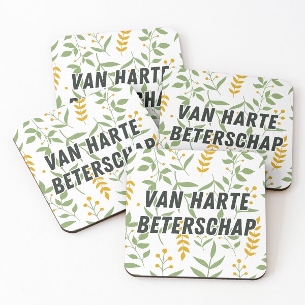 Item preview, Van harte beterschap, get well soon in Dutch, Dutch language greeting  designed and sold by Pommallina.