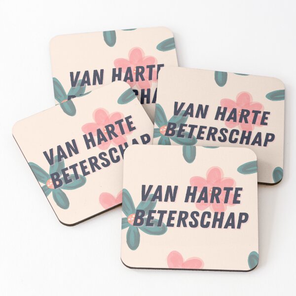 Item preview, Van harte beterschap, get well soon in Dutch, Dutch language greeting  designed and sold by Pommallina.