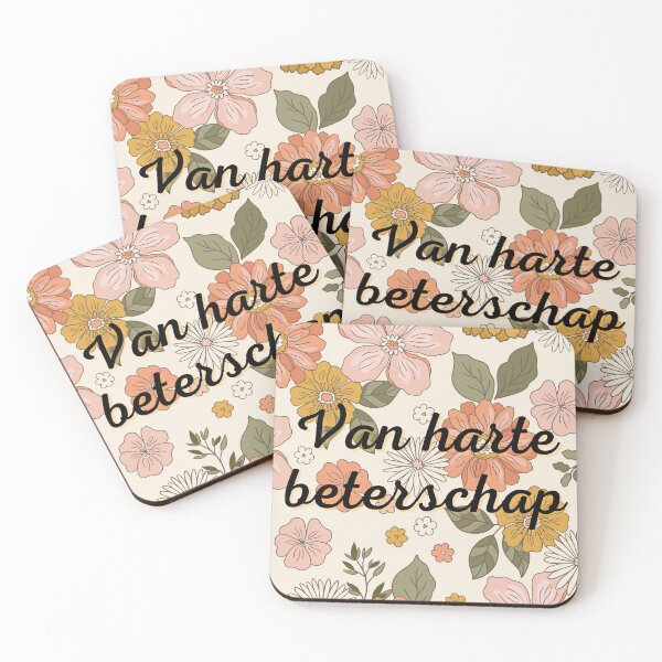 Item preview, Van harte beterschap, get well soon in Dutch, Dutch language greeting  designed and sold by Pommallina.
