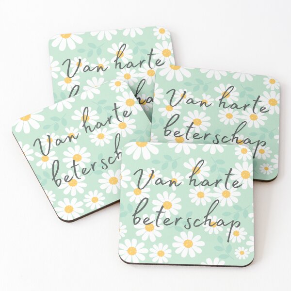 Item preview, Van harte beterschap, get well soon in Dutch, Dutch language greeting  designed and sold by Pommallina.