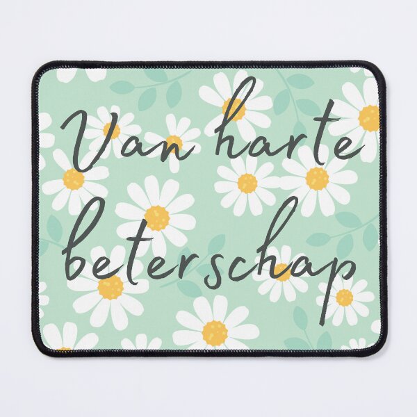 Item preview, Van harte beterschap, get well soon in Dutch, Dutch language greeting  designed and sold by Pommallina.