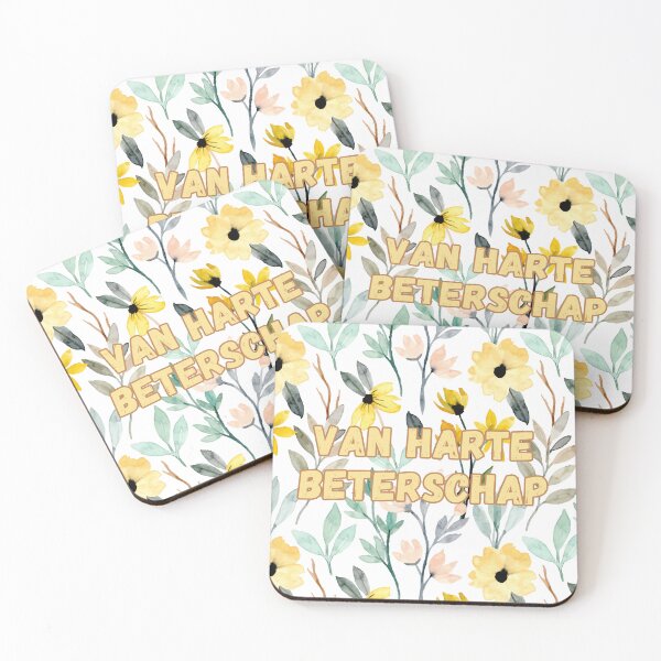 Item preview, Van harte beterschap, get well soon in Dutch, Dutch language greeting  designed and sold by Pommallina.