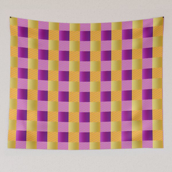 Item preview, Golden, pink, purple check pattern designed and sold by Kreativa1.