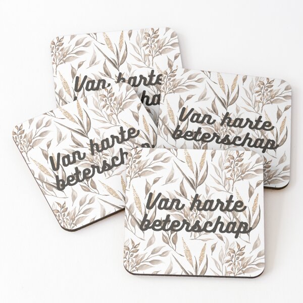 Item preview, Van harte beterschap, get well soon in Dutch, Dutch language greeting  designed and sold by Pommallina.