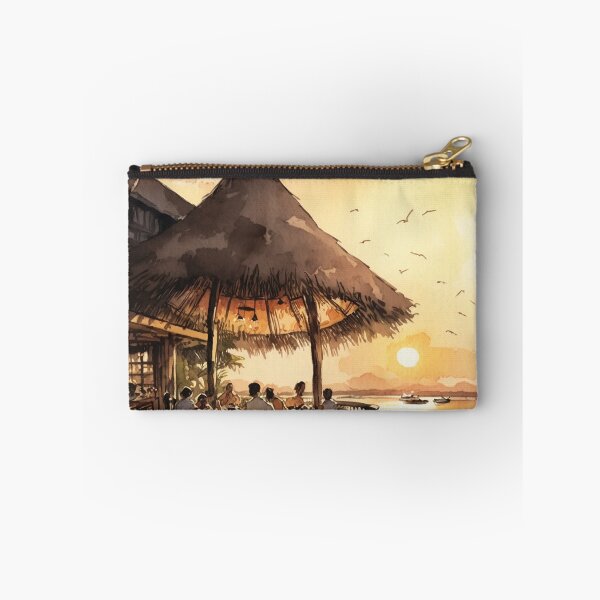 Item preview, Sunset Bliss: A Watercolor Ode to Beachfront Dining designed and sold by DiShepherd.