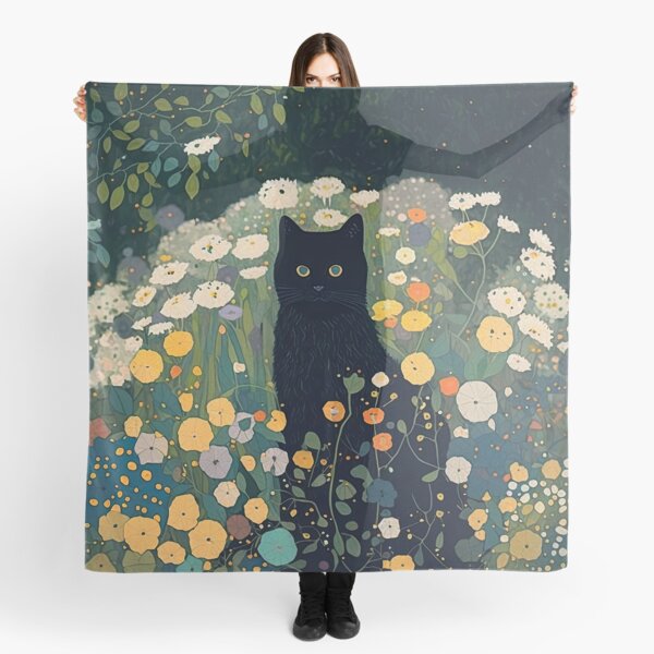 Item preview, Cat in Klimt Garden Inspiration designed and sold by curiouswonder.