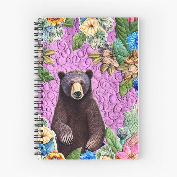 Item preview, Bear and Flowers Simulated Quilt designed and sold by Sweet  Zoe Shop.