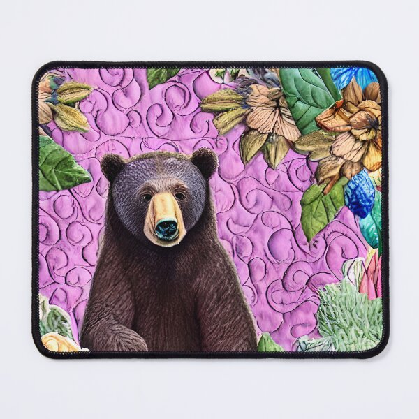 Item preview, Bear and Flowers Simulated Quilt designed and sold by Sweet  Zoe Shop.