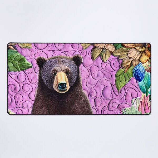 Item preview, Bear and Flowers Simulated Quilt designed and sold by Sweet  Zoe Shop.