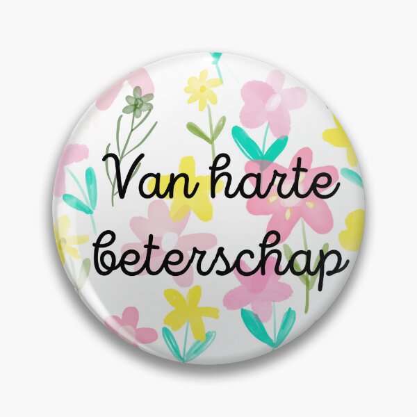 Item preview, Van harte beterschap, get well soon in Dutch, Dutch language greeting  designed and sold by Pommallina.