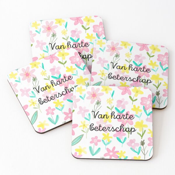 Item preview, Van harte beterschap, get well soon in Dutch, Dutch language greeting  designed and sold by Pommallina.