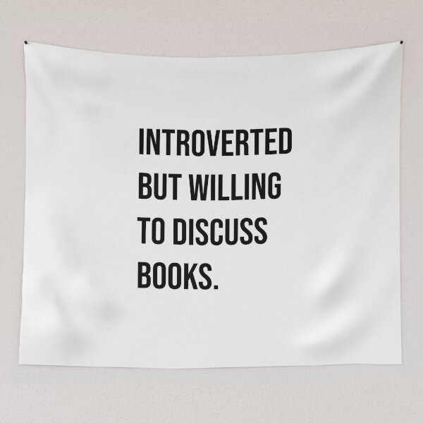 Item preview, introverted but willing to discuss books designed and sold by NURANI AKTER.