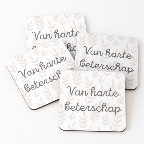 Item preview, Van harte beterschap, get well soon in Dutch, Dutch language greeting  designed and sold by Pommallina.