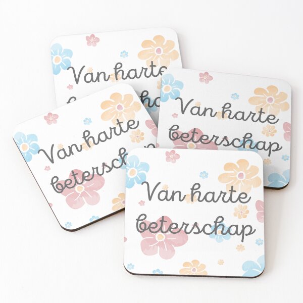 Item preview, Van harte beterschap, get well soon in Dutch, Dutch language greeting  designed and sold by Pommallina.