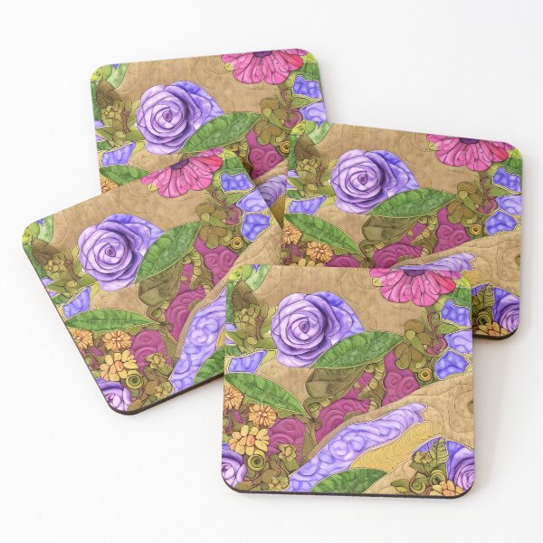 Item preview, Country Style Flowers Simulated Quilt designed and sold by Sweet  Zoe Shop.