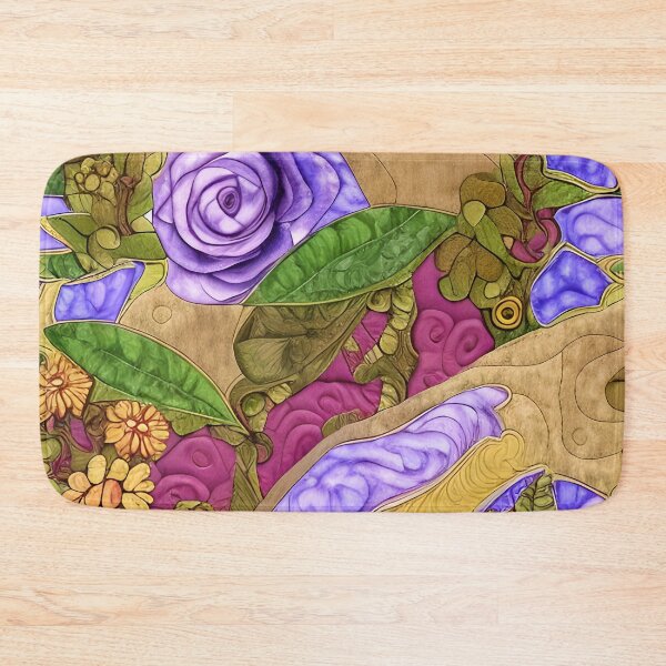 Item preview, Country Style Flowers Simulated Quilt designed and sold by Sweet  Zoe Shop.