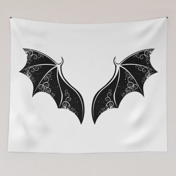 Item preview, Black Dragon Wings ( Black Tattoo Wings ) designed and sold by Blackmoon9.