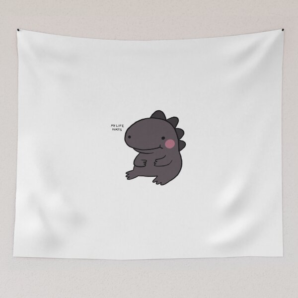 Item preview, My Life Hurts | Cute Green Baby Dinosaur, Baby Dino Sticker designed and sold by iristocat.
