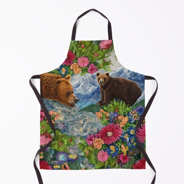 Item preview, Abstract Bear and Flowers Decoupage designed and sold by Sweet  Zoe Shop.