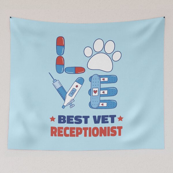 Item preview, Love Best Veterinarian Receptionist designed and sold by MrEddie10.