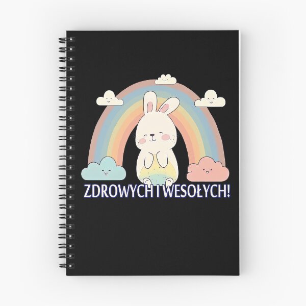 Item preview, Uroczy zajączek wielkanocny, tęcza i chmurki. Kolorowy Zajączek na Wielkanoc designed and sold by ToMyPolacy.