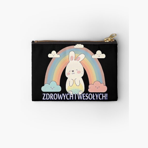 Item preview, Uroczy zajączek wielkanocny, tęcza i chmurki. Kolorowy Zajączek na Wielkanoc designed and sold by ToMyPolacy.